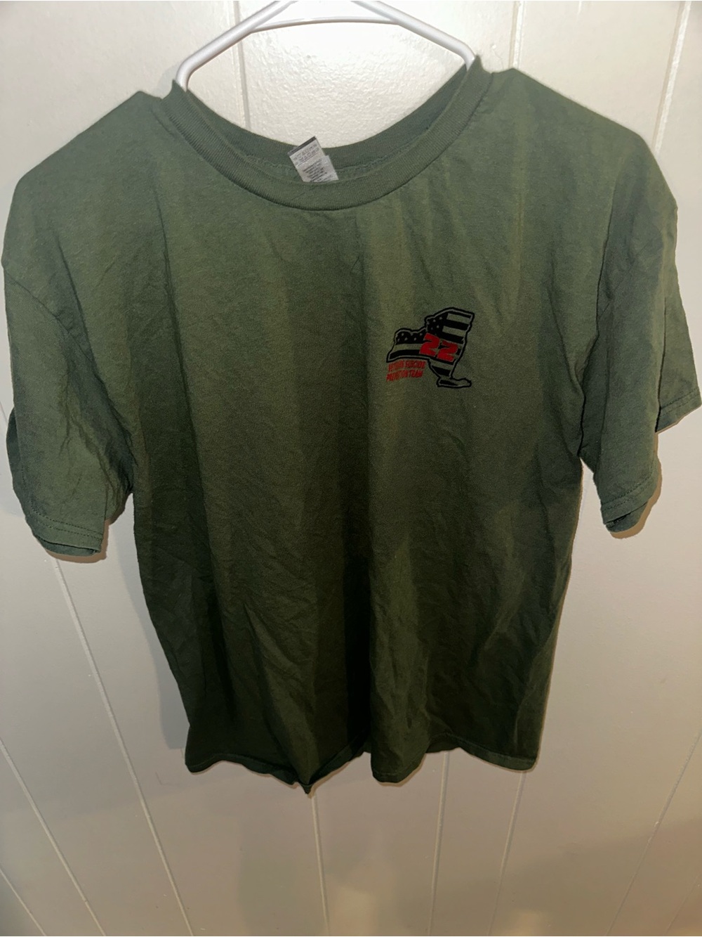 Military | Olive Green Graphic Tee with Chest Logo